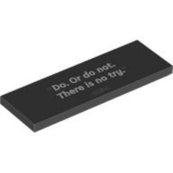 Tile 2x6 Number 12 Black
