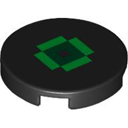 Flat Tile 2x2 Round Number 1245 Black