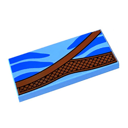 Flat Tile 2x4 Number 294 Medium Blue