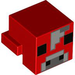 Animal Head Number 77 Bright Red