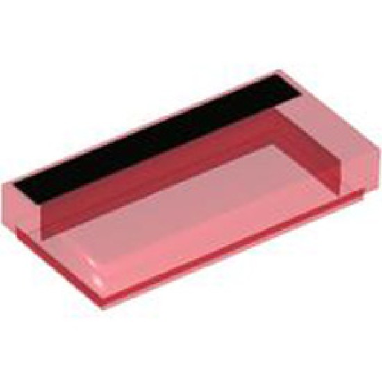 Flat Tile 1x2 Number 362 Transparent Red