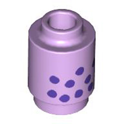 Round Brick 1x1 with Bubble Tea Lavender