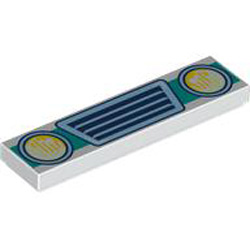 Flat Tile 1X4 Number 190 White