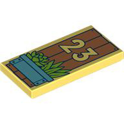 Flat Tile 2x4 Number 295 Cool Yellow