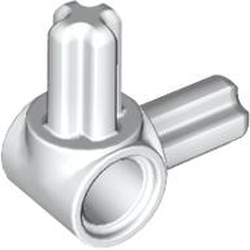 Beam 1M with 2 Cross Axles 90 Degree White