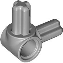 Beam 1M with 2 Cross Axles 90 Degree Medium Stone Grey