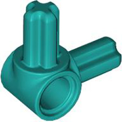 Beam 1M with 2 Cross Axles 90 Degree Bright Bluish Green