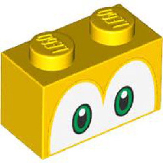 Brick 1x2 Number 55 Bright Yellow