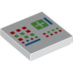 Flat Tile 2x2 Number 661 White