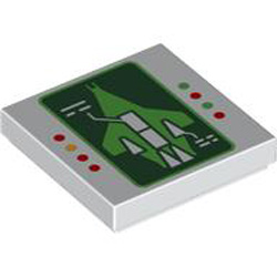 Flat Tile 2x2 Number 662 White
