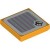 Flat Tile 2x2 with Sticker Number 234 Flame Yellowish Orange