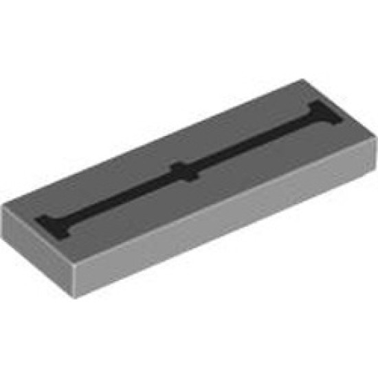 Flat Tile 1x3 Number 48 Medium Stone Grey