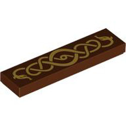 Flat Tile 1x4 Number 199 Reddish Brown