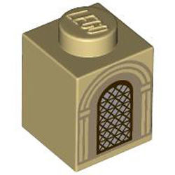 Brick 1x1 Number 38 Brick Yellow