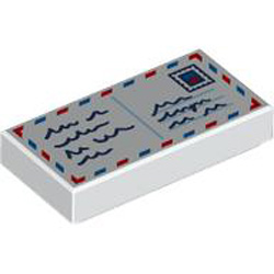 Flat Tile 1x2 Number 417 White
