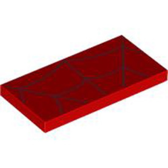 Flat Tile 2x4 Number 325 Bright Red