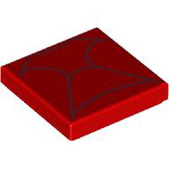 Flat Tile 2x2 Number 701 Bright Red