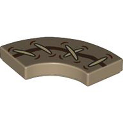 Tile 2x2 with Bow Number 15 Sand Yellow