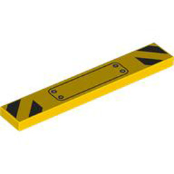 Flat Tile 1x6 Number 41 Bright Yellow