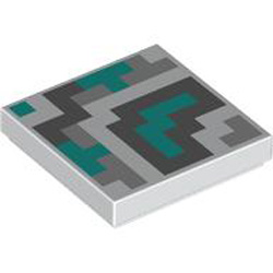 Flat Tile 2x2 Number 698 White