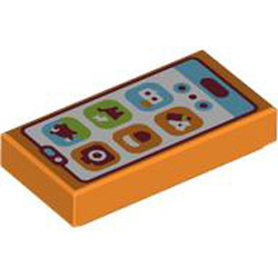 Flat Tile 1x2 Number 409 Bright Orange