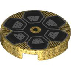 Flat Tile 2x2 Round Number 1317 Warm Gold