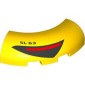 1/4 Arch Brick 3x3 with Cutout Number 3 Bright Yellow