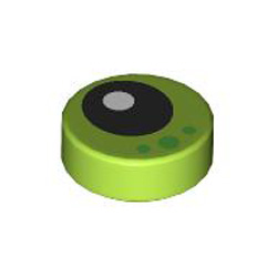 Flat Tile 1x1 Round Number 276 Bright Yellowish Green