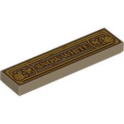 Flat Tile 1x4 Number 206 Sand Yellow