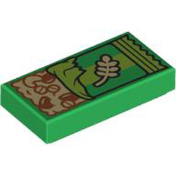 Flat Tile 1x2 Number 416 Dark Green