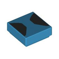 Flat Tile 1x1 Number 312 Dark Azur