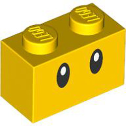 Brick 1x2 Number 120 Bright Yellow