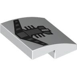 Plate with Bow 2x2x2/3 Number 92 White