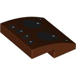 Plate with Bow 2x2x2/3 Number 88 Reddish Brown
