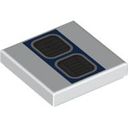 Flat Tile 2x2 Number 730 White
