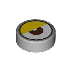 Flat Tile 1x1 Round Number 305 Medium Stone Grey