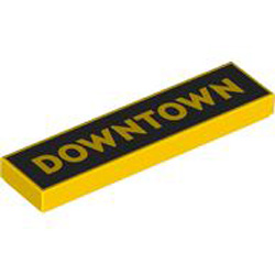 Flat Tile 1x4 Number 214 Bright Yellow