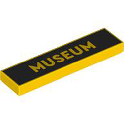Flat Tile 1x4 Number 217 Bright Yellow