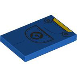 Flat Tile 2x3 Number 144 Bright Blue