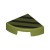 1/4 Circle Tile 1x1 Number 6 Olive Green