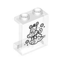 Wall Element 1x2x2 Number 15 Transparent