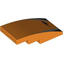 Brick 2x4 with Bow Number 21 Bright Orange