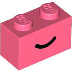 Brick 1x2 Number 130 Vibrant Coral