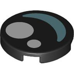 Flat Tile 2x2 Round Number 1330 Black
