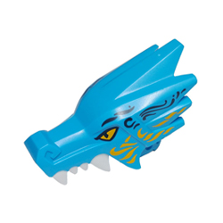 Dragon Head with Orange Eyes Dark Azur