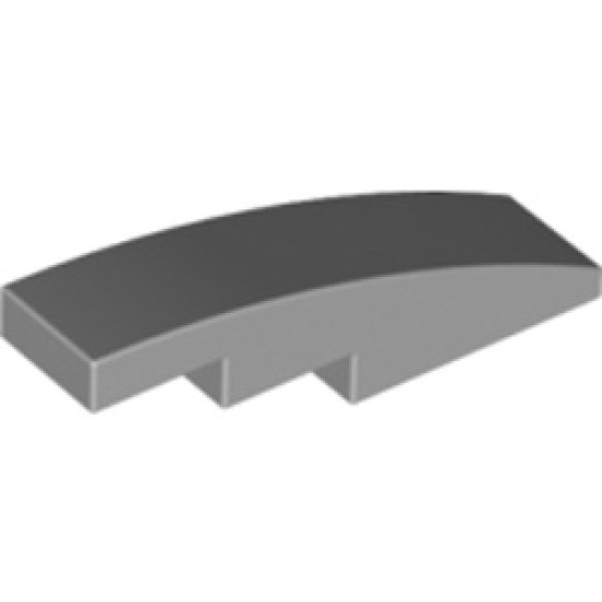 Brick with Bow Curve Slope 1x4 Medium Stone Grey