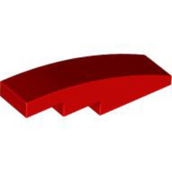 Brick with Bow Curve Slope 1x4 Bright Red