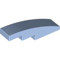 Brick with Bow Curve Slope 1x4 Light Royal Blue