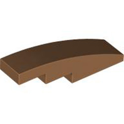 Brick with Bow Curve Slope 1x4 Medium Nougat