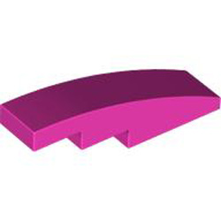 Brick with Bow Curve Slope 1x4 Bright Purple